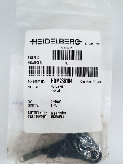MV030284 Heidelberg HOOK CPL