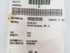 00.520.2261 grooved ball bearing 608-2Z HEIDELBERG