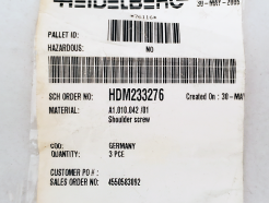 A1.010.042/01 SHOULDER SCREW HEIDELBERG